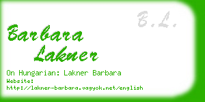 barbara lakner business card